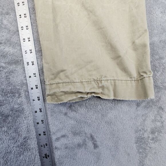 Abercrombie‎ Fitch 90's Y2K Chino Pants 35x29* Button Fly Drawstring Distressed - Picture 8 of 12